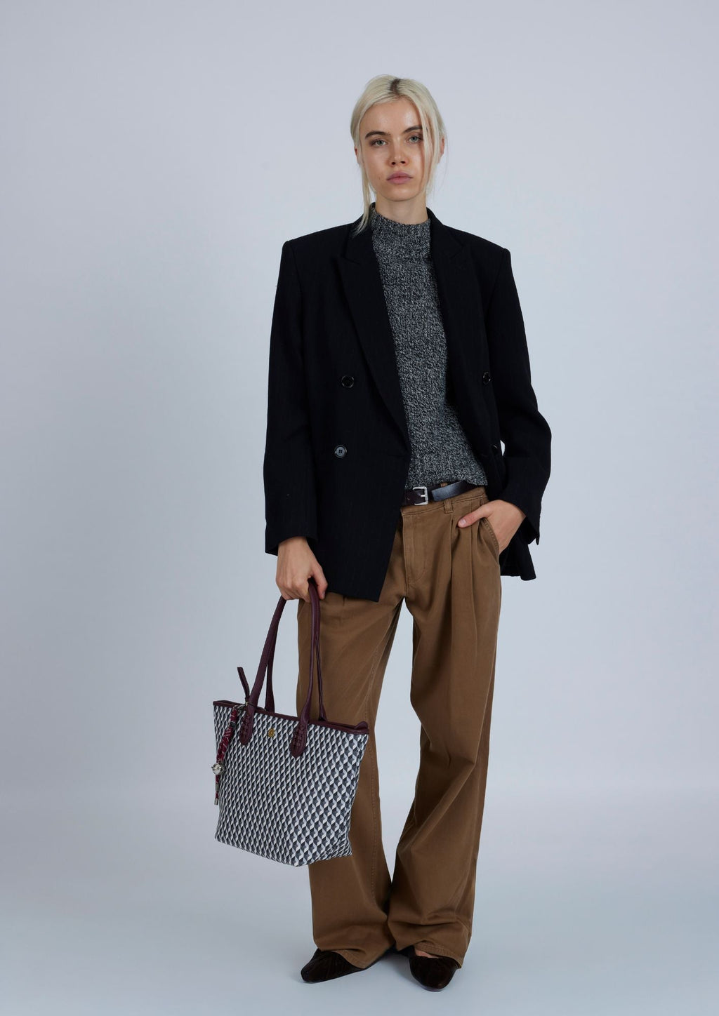 Bolso Midi B&W Wine