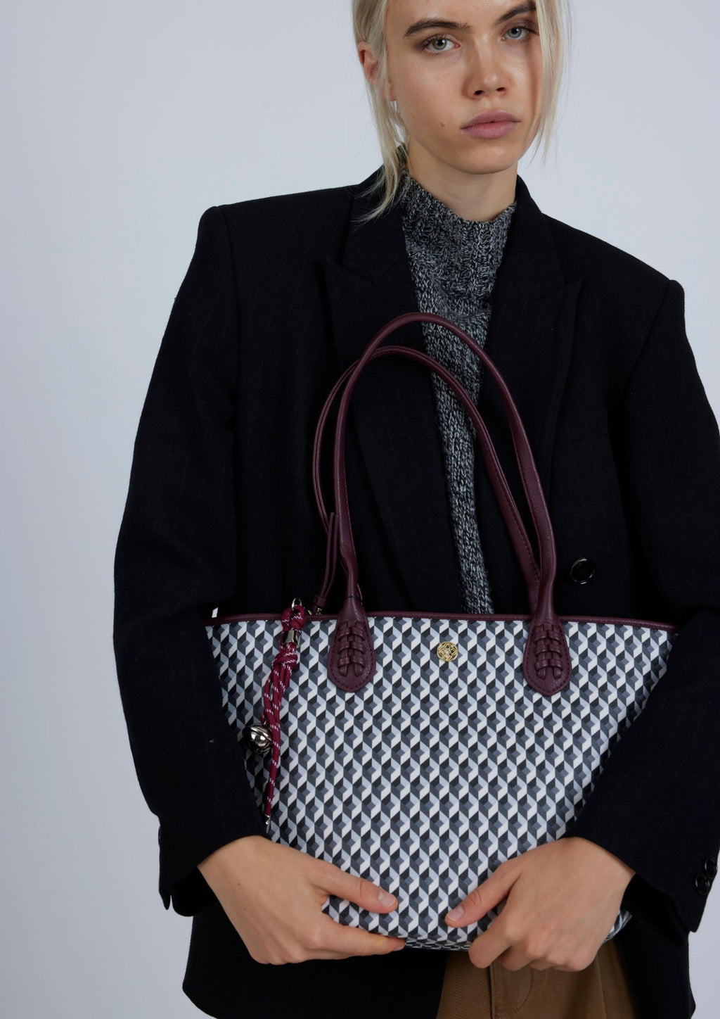 Bolso Midi B&W Wine